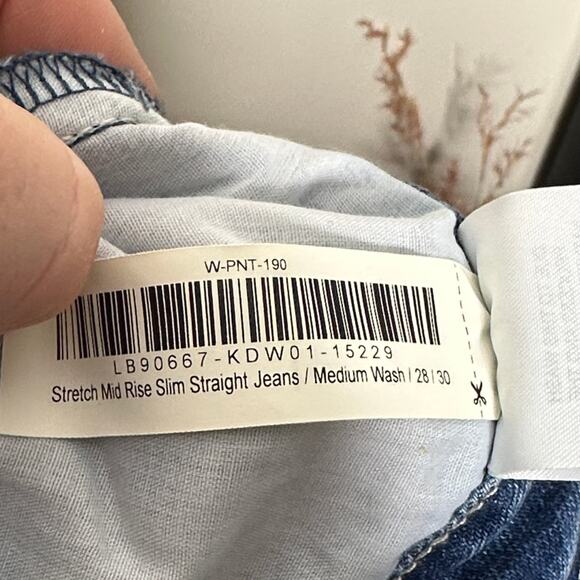 QUINCE Luna Stretch Slim Straight Jeans Seaside Blue Sz 28 {3B32} - Picture 6 of 6